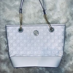 Anne Klein white tote purse